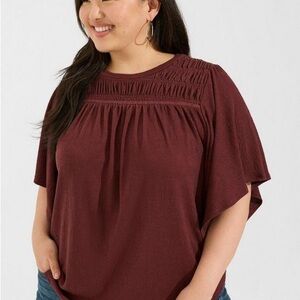 Women's Torrid Burgundy Top Size 1